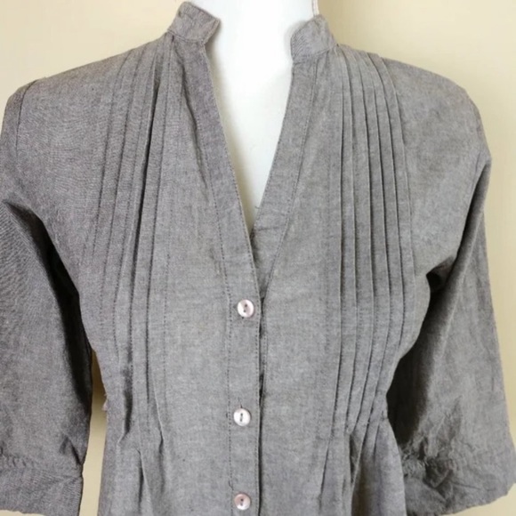 Gray Tunic Top Sz M - Picture 6 of 6